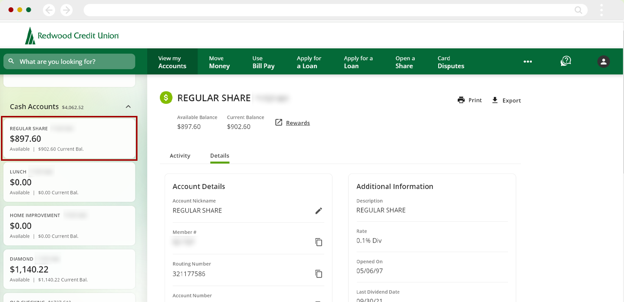 Renaming accounts on desktop, step 1
