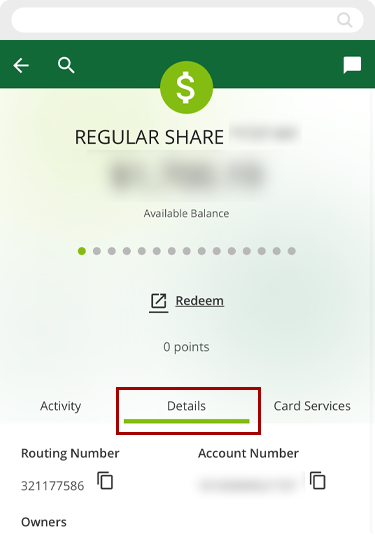 Renaming your shares in mobile, screen 1