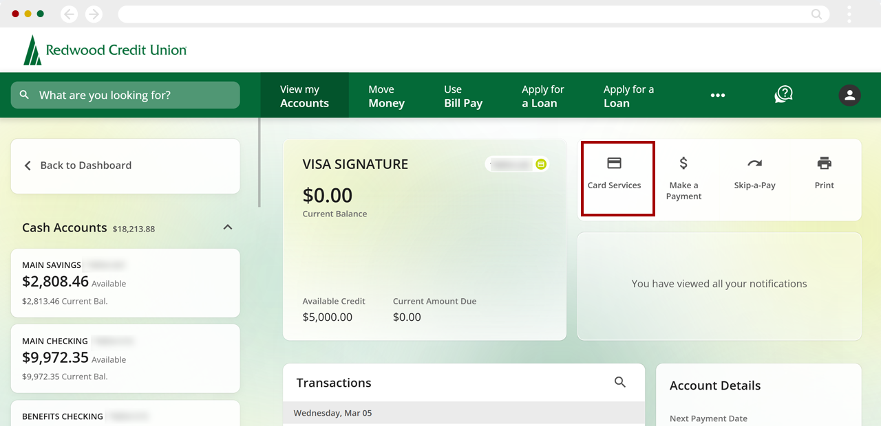 Redwood Rewards desktop step 2