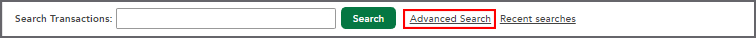 Advanced Search options in Search Transactions