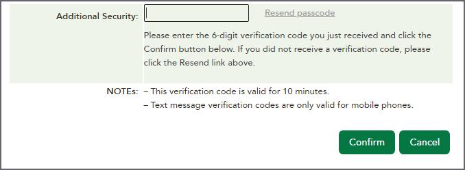 Enter Passcode