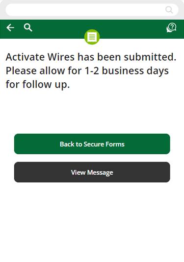 Self-serve wires in mobile, step 5