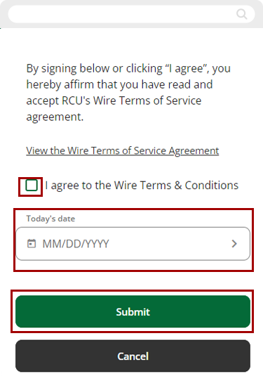 Self-serve wires in mobile, step 4