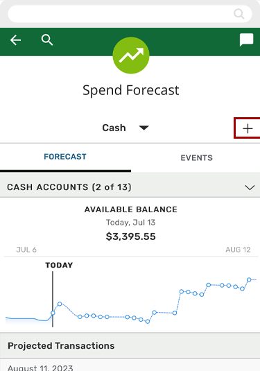 Spend forecast in mobile, step 4