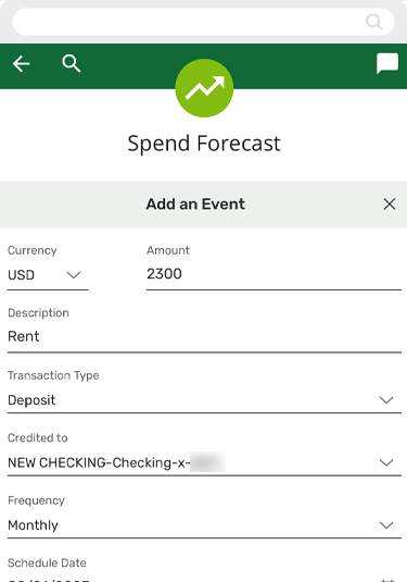 Spend forecast in mobile, step 5