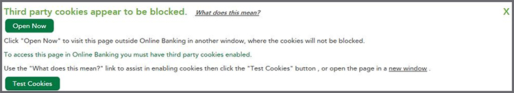 Third party cookies appear to be blocked. 