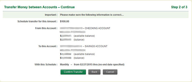 Image of Step 2 of Transfer - Comfirm Transfer