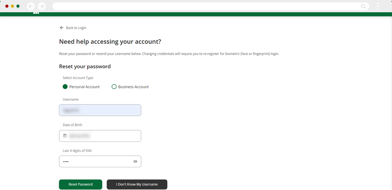 Unlocking your account on desktop, step 2