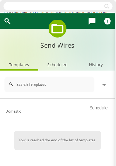 Wires templates in mobile